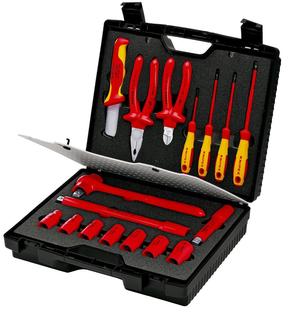KNIPEX Komplet izolovanog alata u koferu 17/1 98 99 11 crveni