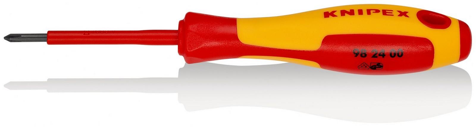KNIPEX Odvijač krstasti 1000V VDE PH0 98 24 00 crveno-žuti