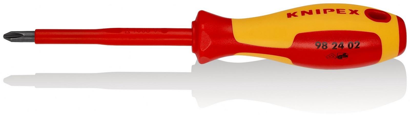 KNIPEX Odvijač krstasti 1000V VDE PH2 98 24 02 crveno-žuti