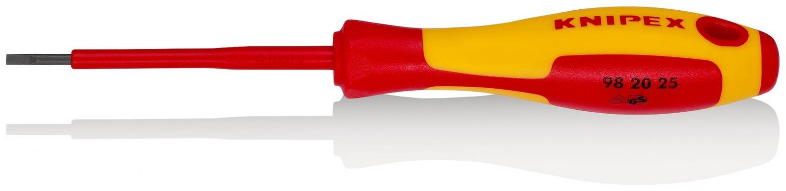 KNIPEX Odvijač ravni 1000V VDE 2.5mm 98 20 25 crveno-žuti