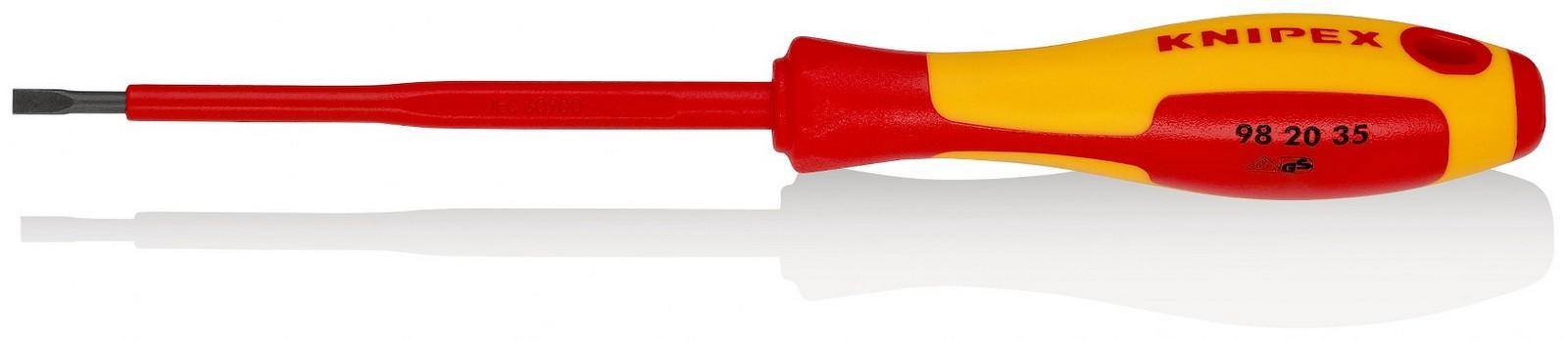 KNIPEX Odvijač ravni 1000V VDE 3.5mm 98 20 35 crveno-žuti