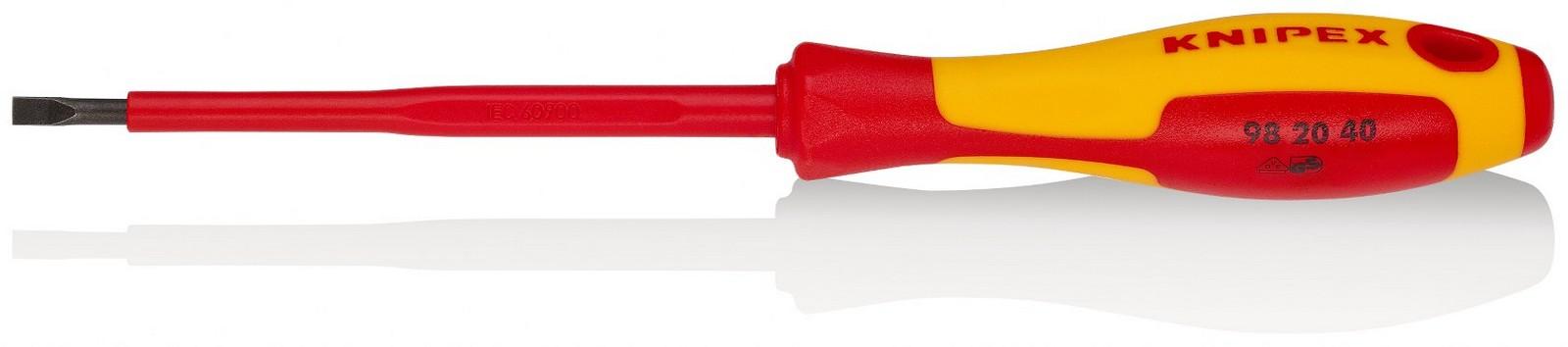 KNIPEX Odvijač ravni 1000V VDE 4mm 98 20 40 crveno-žuti