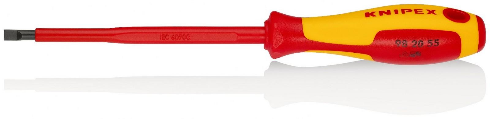 KNIPEX Odvijač ravni 1000V VDE 5.5mm 98 20 55 crveno-žuti