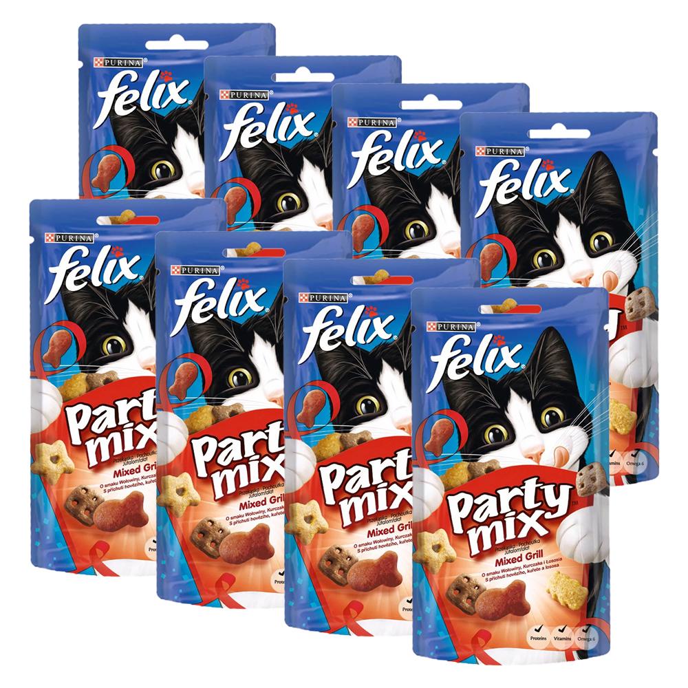 Felix Party Mix Poslastice za mačke, Mixed Grill, 8x60g