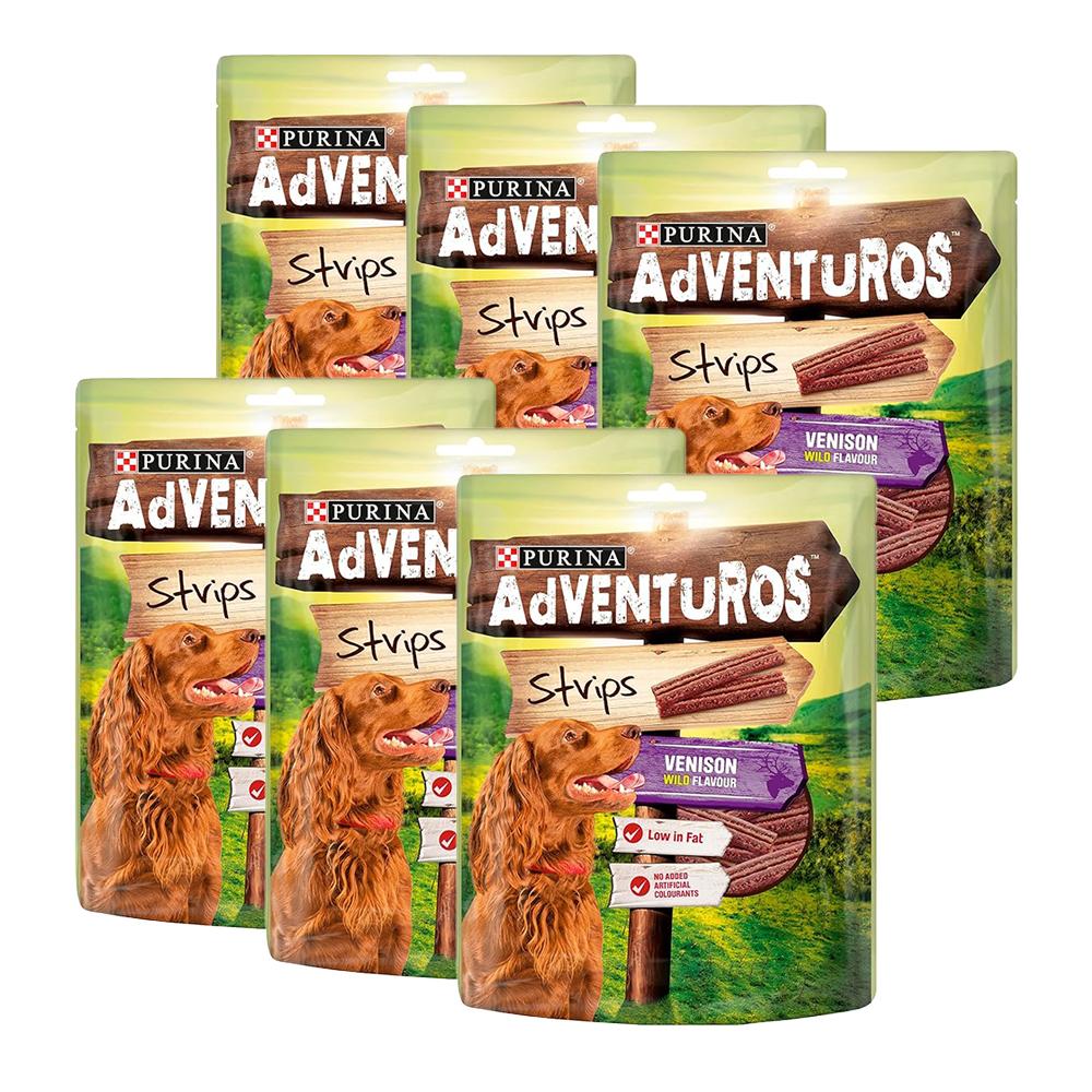 Friskies Adventuros Strips Poslastice za pse, Divlji jelen, 6x90g