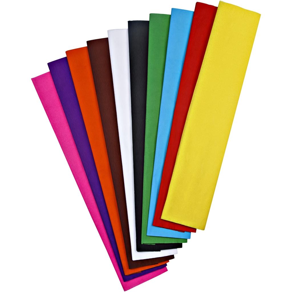 Nova Color Krep papir, 10 boja, 200x50cm