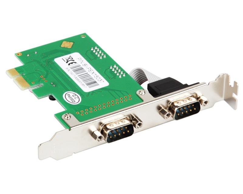 E-GREEN PCI Expressi kontroler 2-port (RS-232,DB-9)
