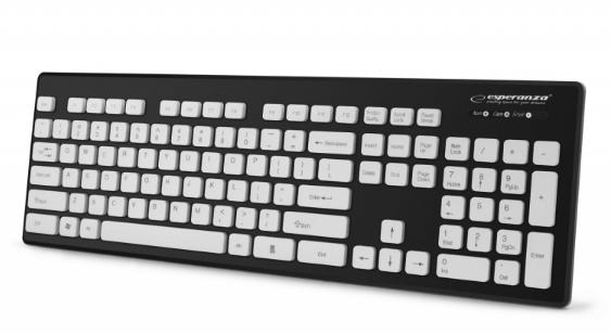Esperanza EK130K tastatura USB QWERTY Britanski engleski Crno, Srebrno