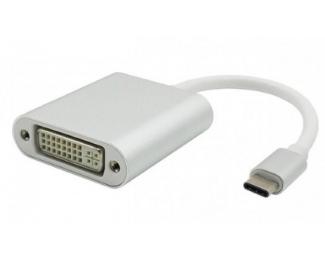 FAST ASIA Adapter konvertor USB 3.1 tip C (M) - DVI (F) srebrni