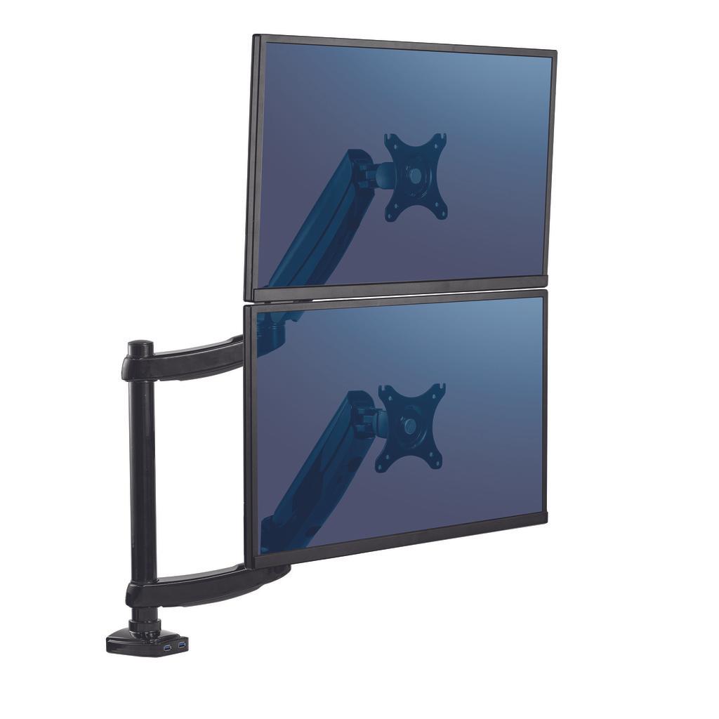 FELLOWES Nosač monitora Platinum series dual Stacking 8043401 crni