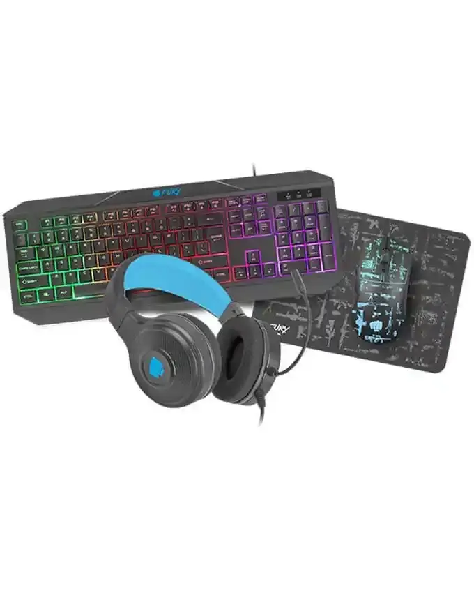 Selected image for FURY Gaming set tastatura, miš, slušalice i podloga za miša 4 u 1 Thunderstrike
