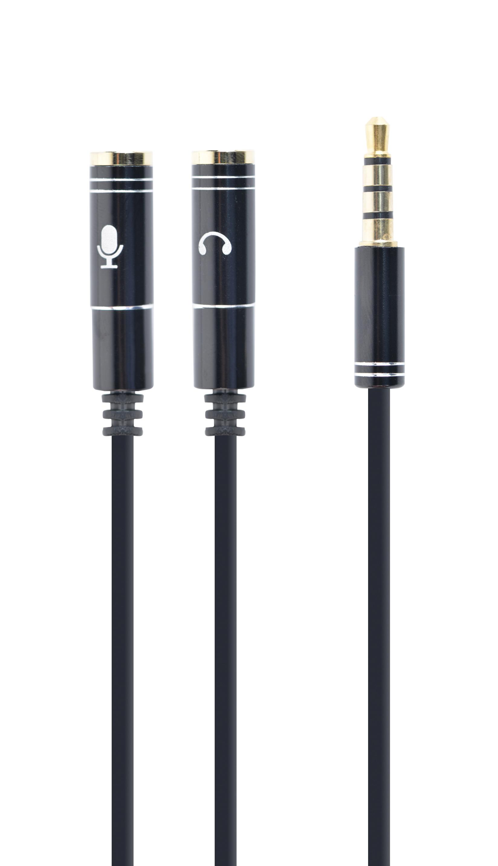 GEMBIRD AUX Audio kabl 3.5mm 4-pola na 2x 3.5mm 3-pola m/2ž