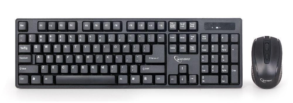 Gembird tastatura Bežična RF QWERTY Engleski Crno