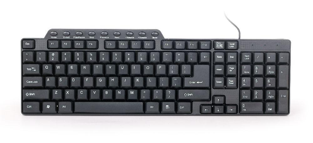 Gembird tastatura USB QWERTY Američki engleski Crno