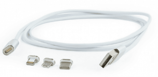 GEMBIRD USB Univerzalni magnetni kabl MicroUSB/Lightning FO CC-USB2-AMLM3-1M sivi