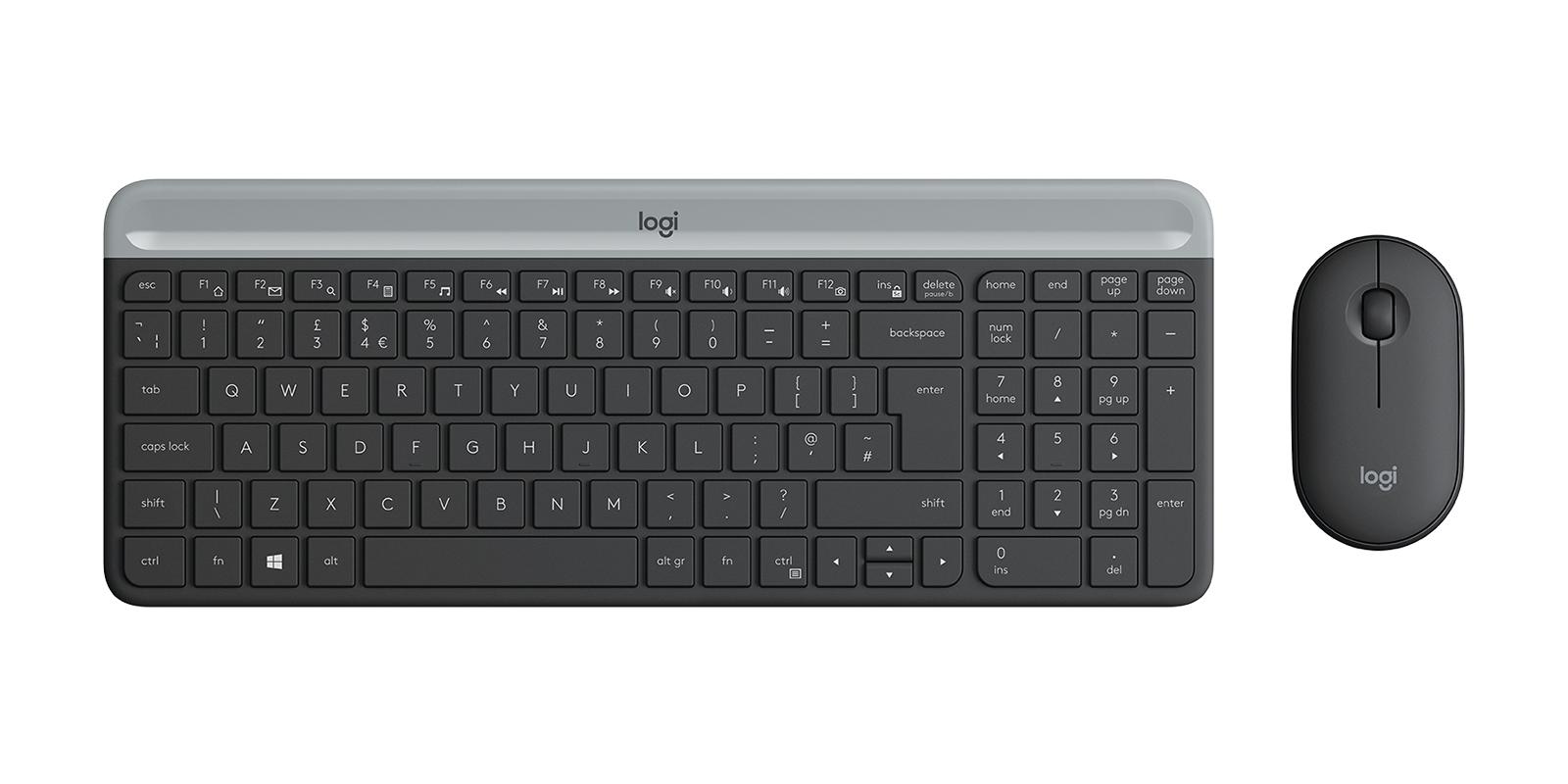 Logitech MK470 US Bežična tastatura i miš, Crni
