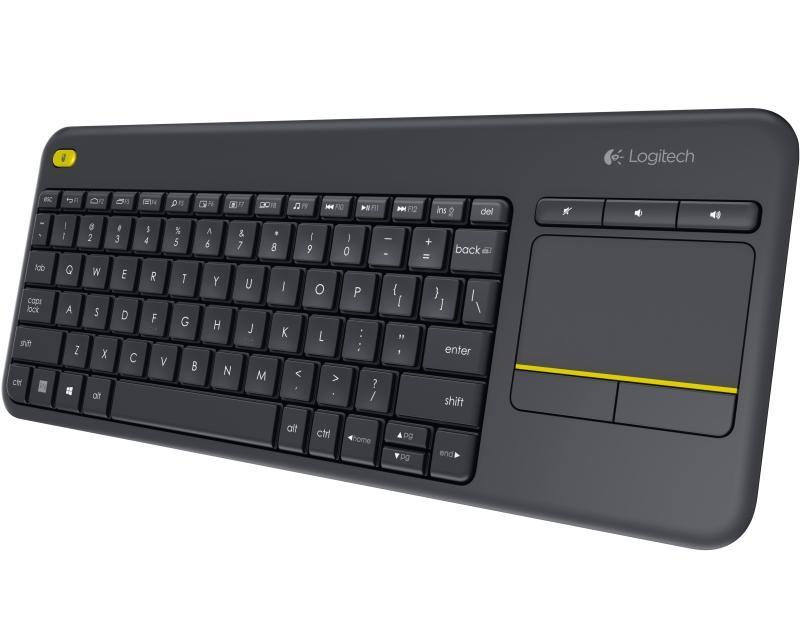 Logitech K400 Plus Touch Bežična tastatura, YU, AA, Crna