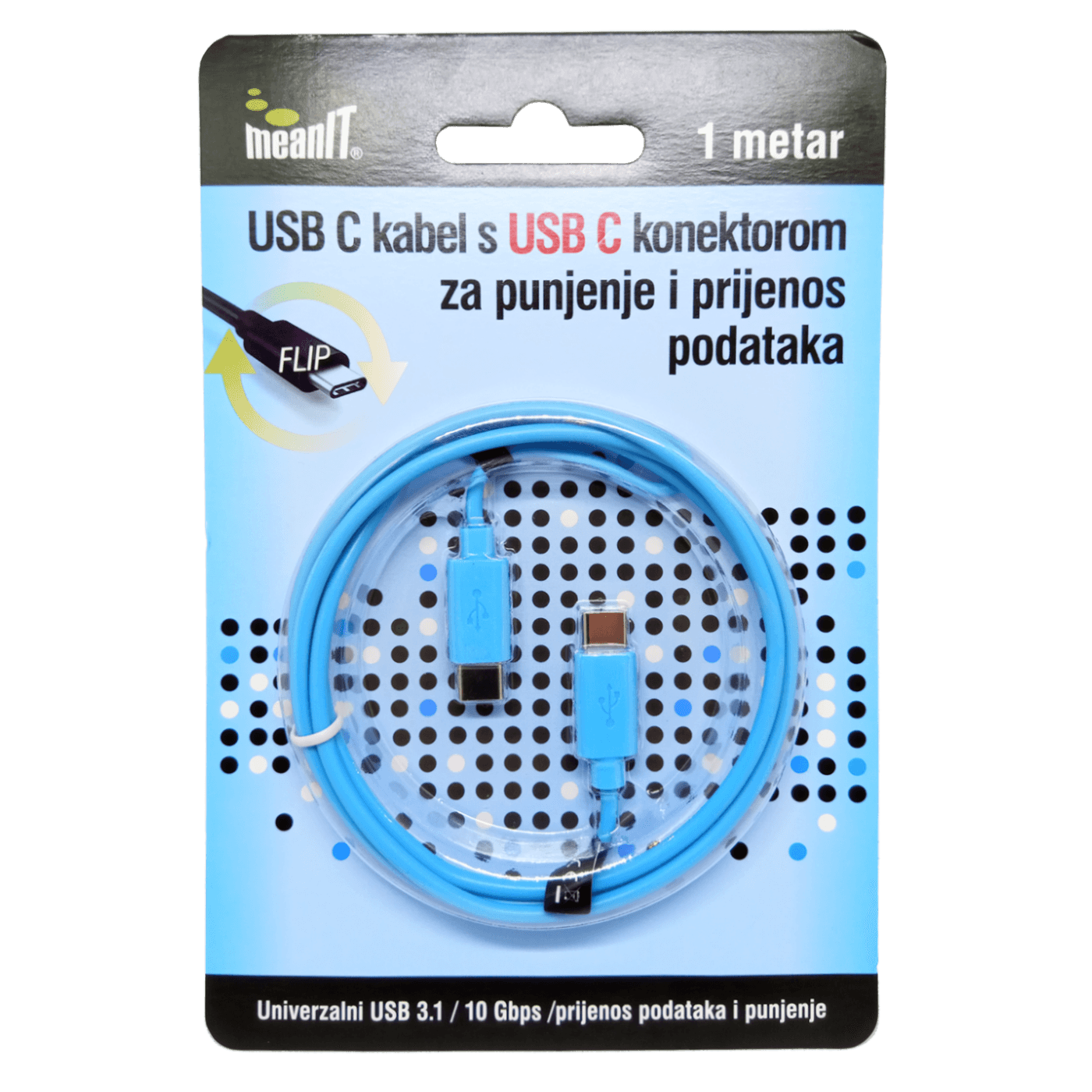 MEANIT USB kabl za smartphone USB C/USB C 1m