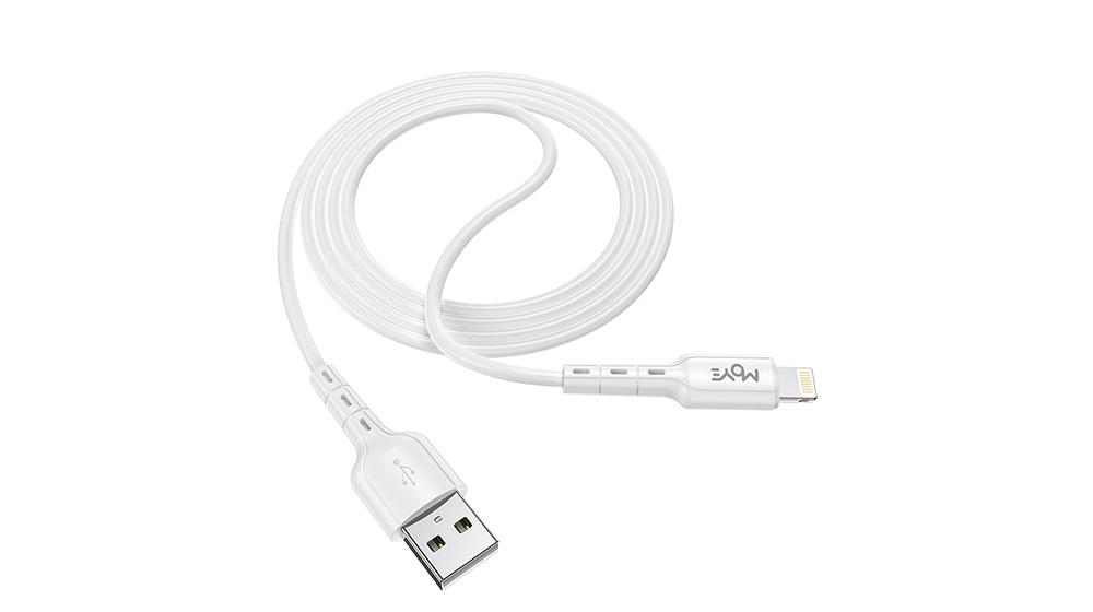 Moye USB Kabl, Lightning, 1 m, Crni