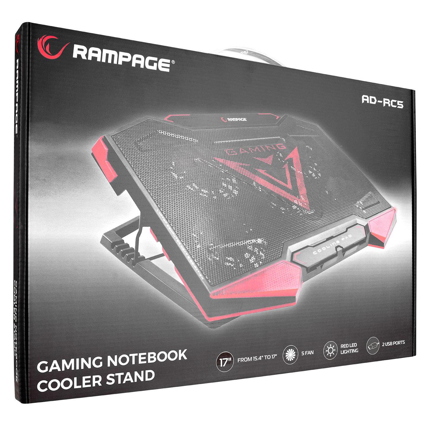 Selected image for RAMPAGE Postolje za laptop Addison AD-RC5 LED crveno-crno