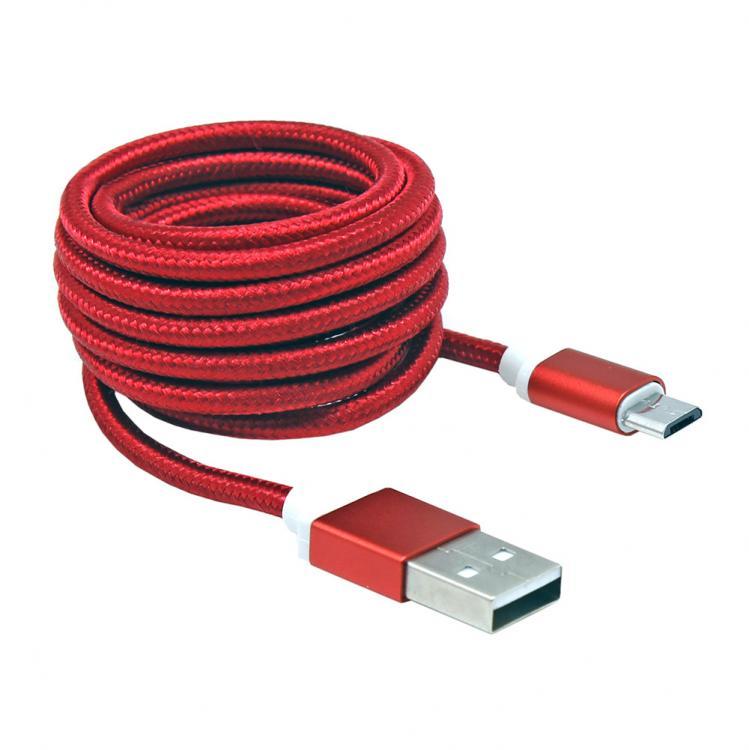 S Box Kabl USB A - Micro B 1,5 m, Crveni
