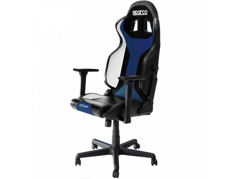 SPARCO Gaming stolica sa crnim lumbalnim jastukom GRIP Sky crno-teget