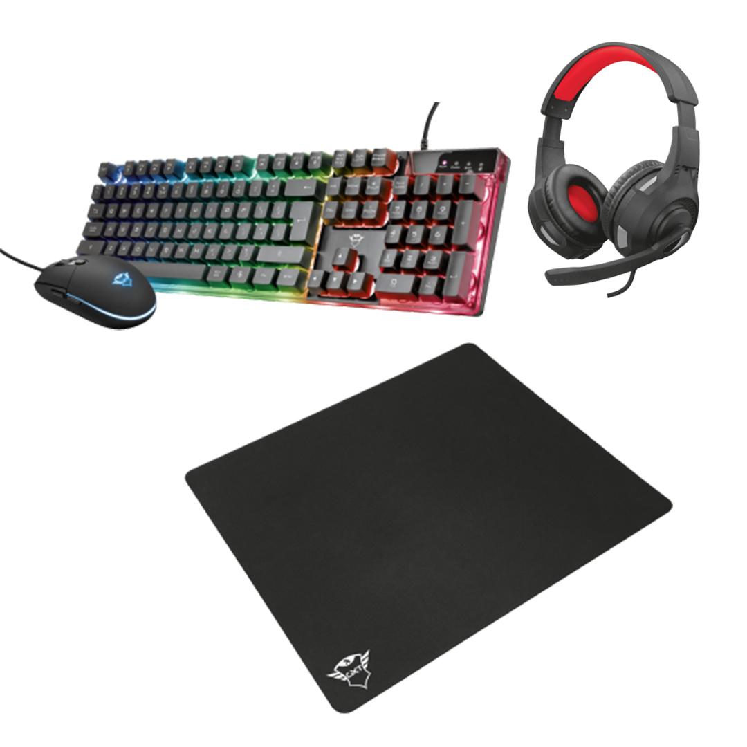 TRUST Gaming set tastatura, miš, podloga za miš i slušalice