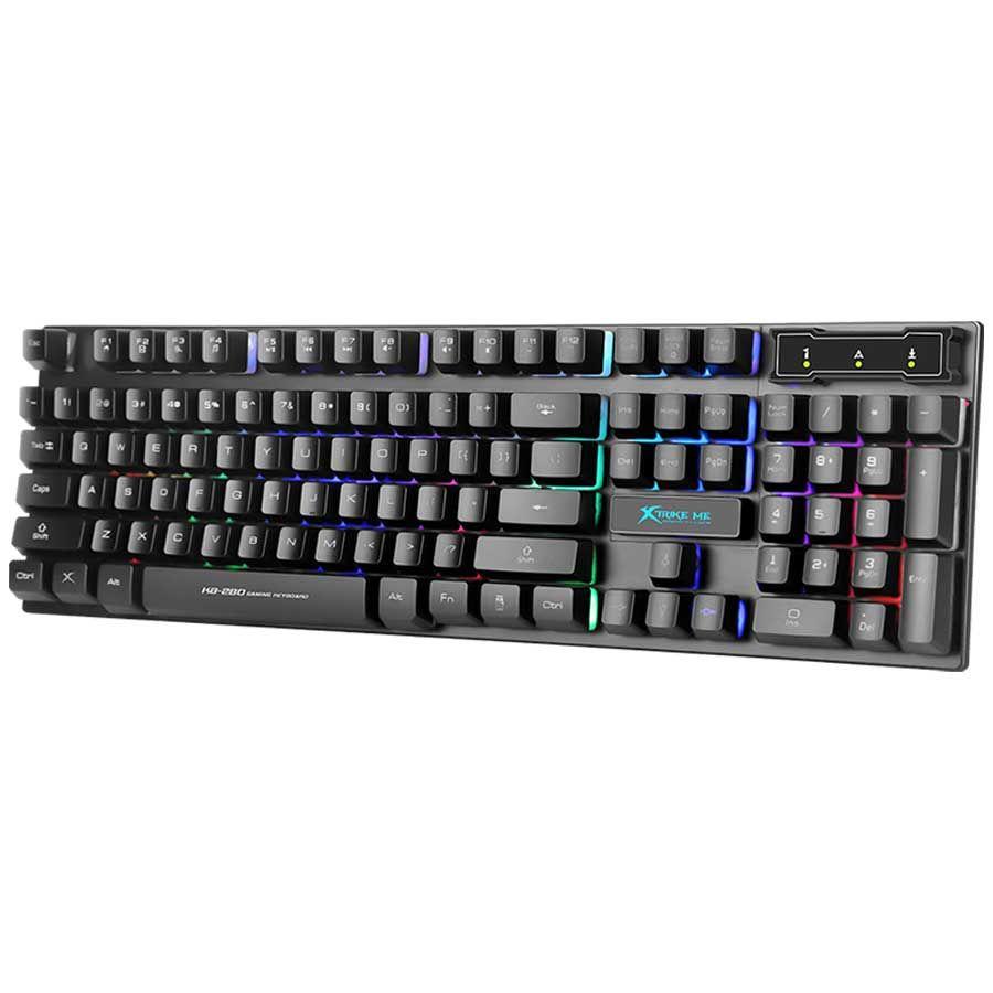 Selected image for XTRIKEME Gaming tastatura sa RGB pozadinskim osvetljenjem XTRIKE KB280 crna