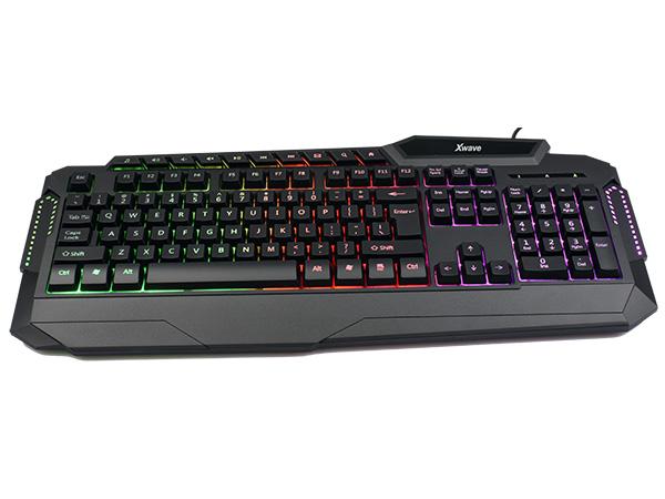 Slike XWAVE Gaming Tastatura multimedijalna sa RGB pozadinskim osvetljenjem XL 02 crna