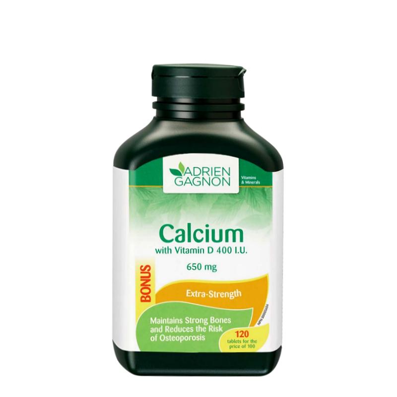 ADRIEN GAGNON Kompleks sa kalcijumom 650 mg i vitaminom D 400IU 120/1 106500