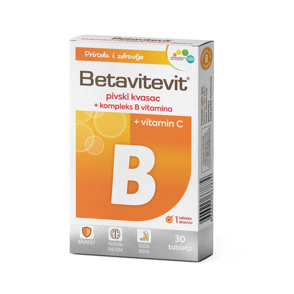 Betavitevit B pivski kvasac + kompleks B vitamina 30 tableta