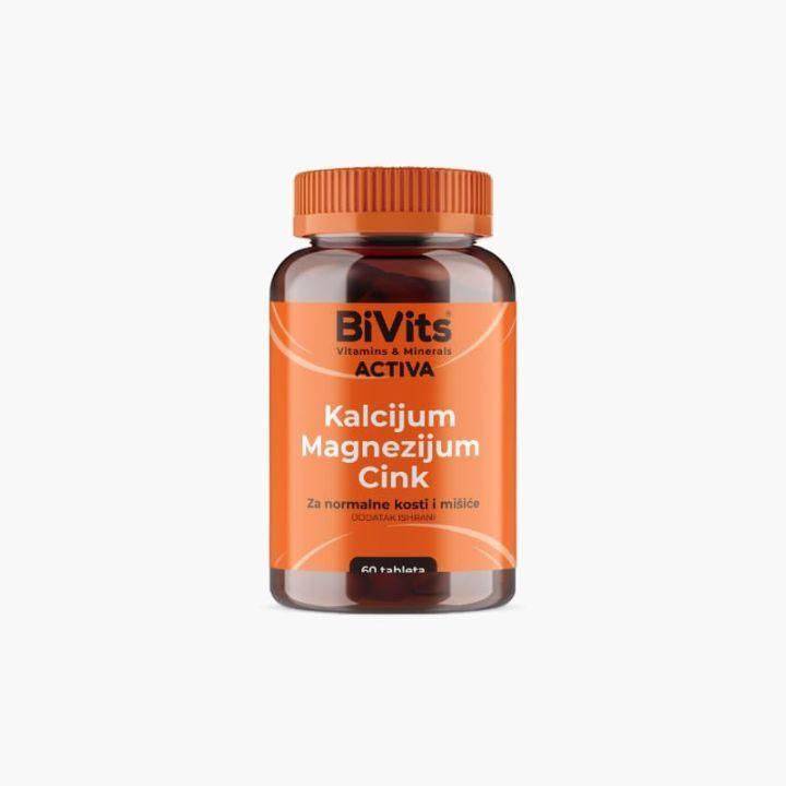 Bivits Activa Kalcijum + Magnezijum + Cink A60