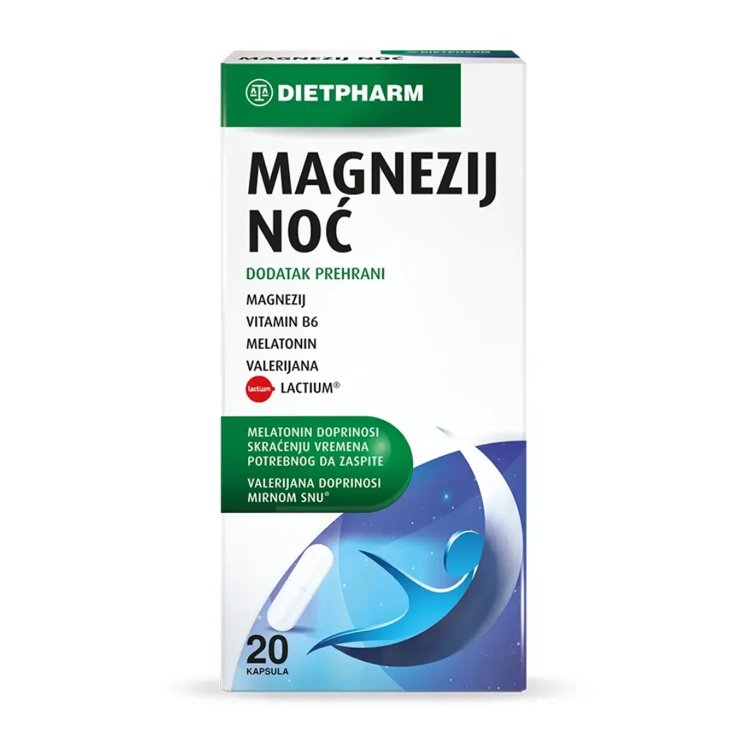 DIETPHARM Kompleks sa magnezijumom, melatonimom, valerijanom i vitaminom B6 10 kapsula 112455