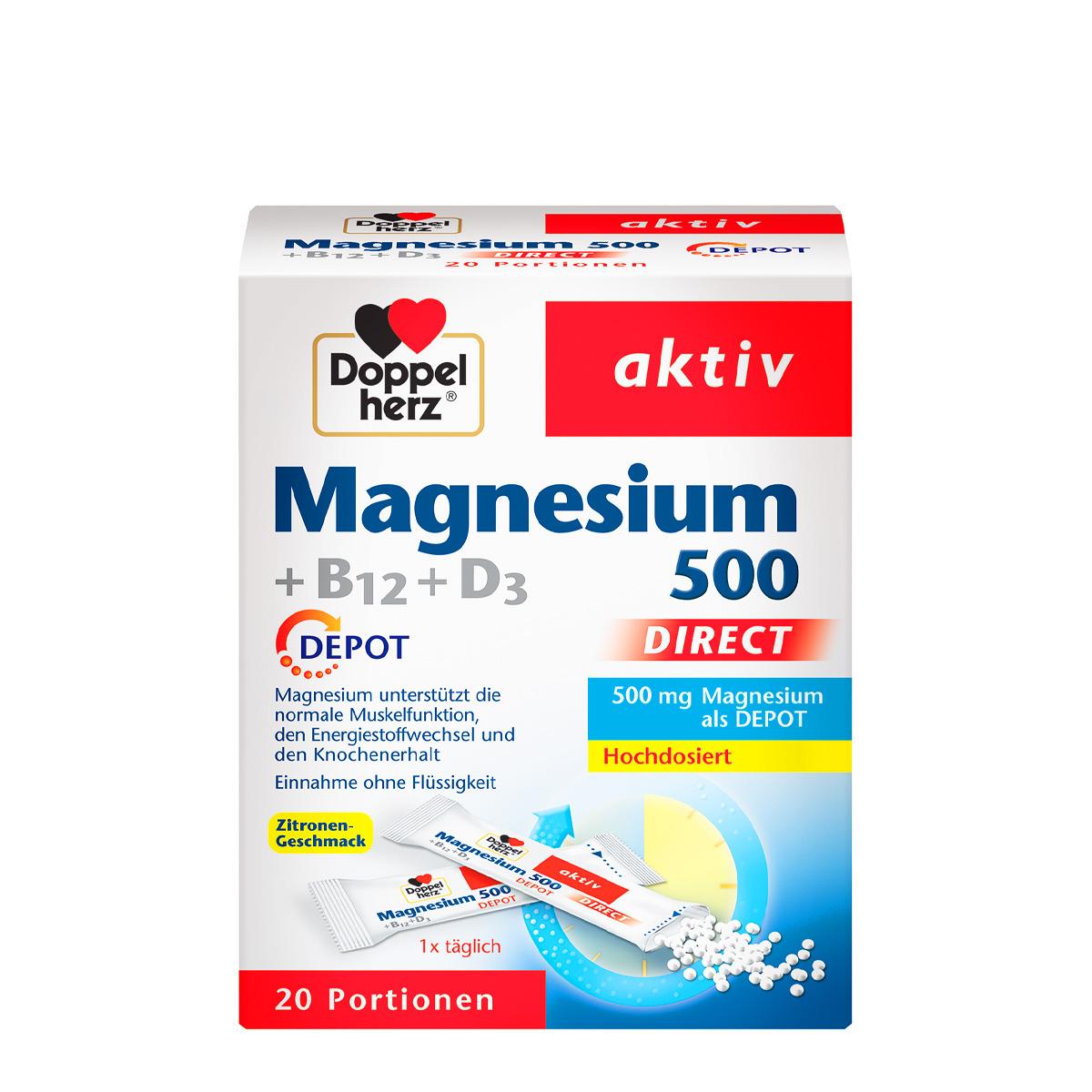 Selected image for DOPPEL HERZ Kompleks sa magnezijumom, vitaminom B12 i vitamnom D3 20 kesica 123266
