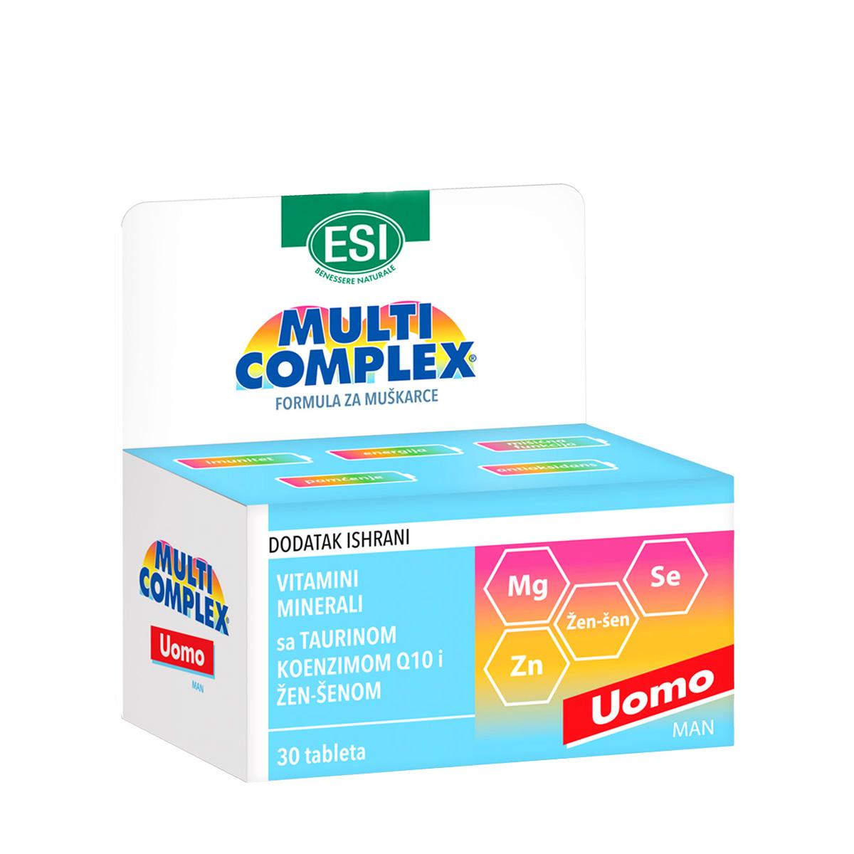 Selected image for ESI Multikompleks vitamina i minerala sa taurinom za muškarce Uomo 30 tableta 104280.0