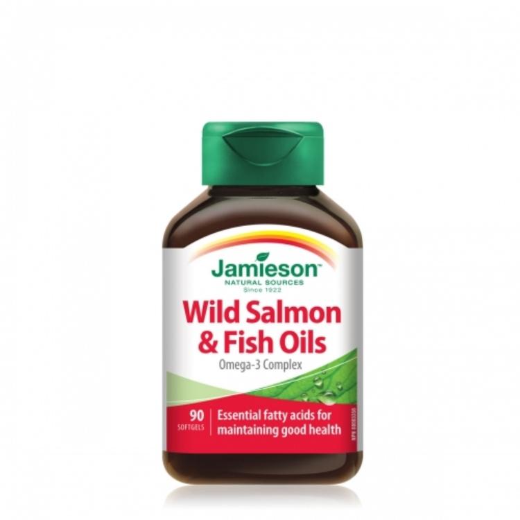 Selected image for JAMIESON Omega 3 masne kiseline WILD SALMON&FISH OIL kapsule A90 105332