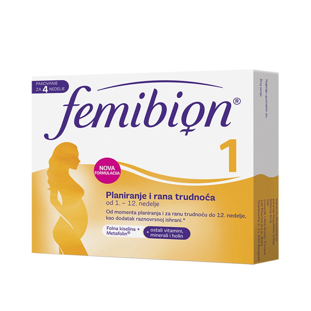 Selected image for MERCK Femibion 1 za planiranje i ranu trudnoću 100364