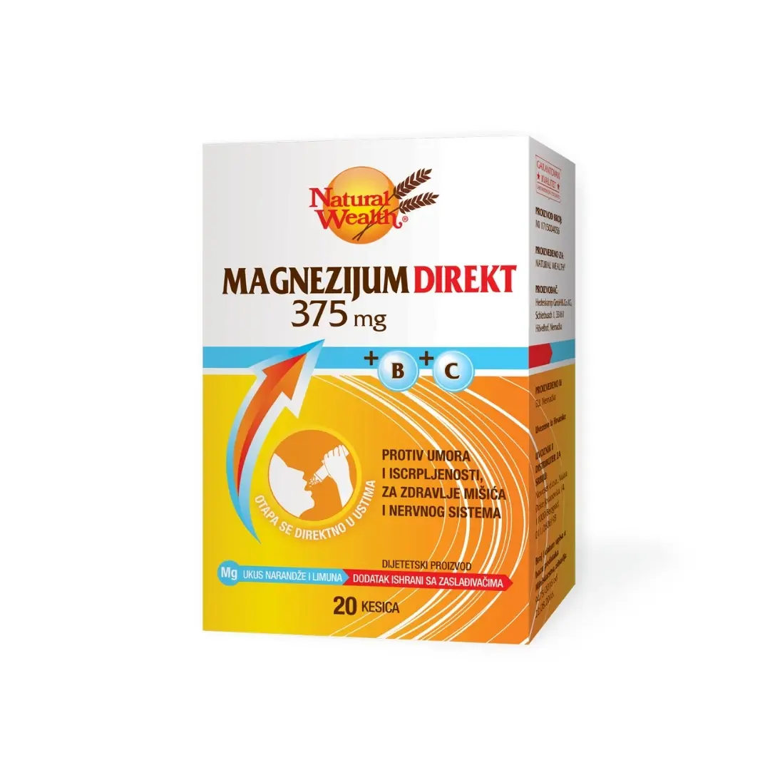 NATURAL WEALTH-NW Magnezijum 375 mg direkt kesice A20