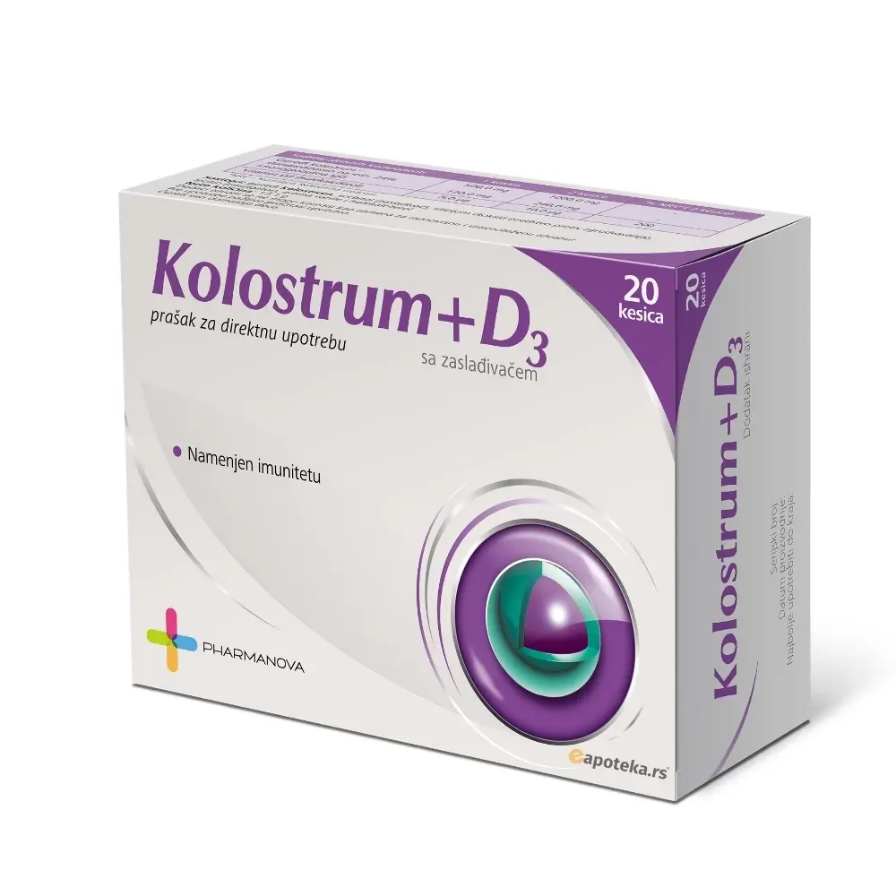 Pharmanova Kolostrum + D3  a 20 kesica