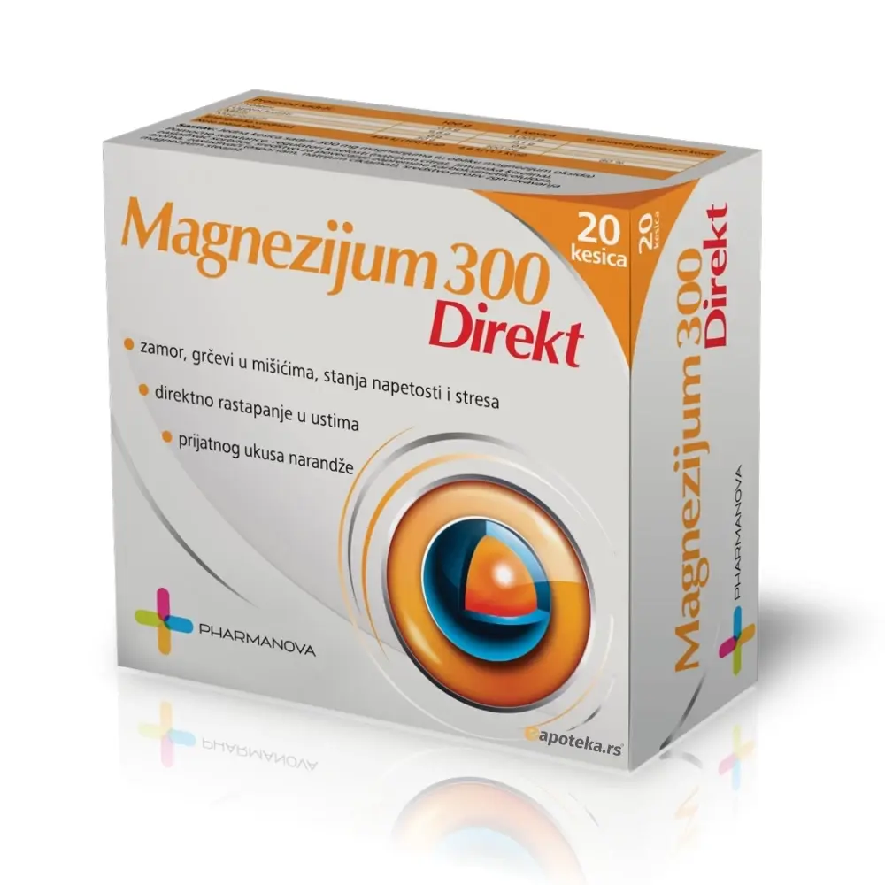 Selected image for Pharmanova Magnezijum 300 direkt 20 kesica