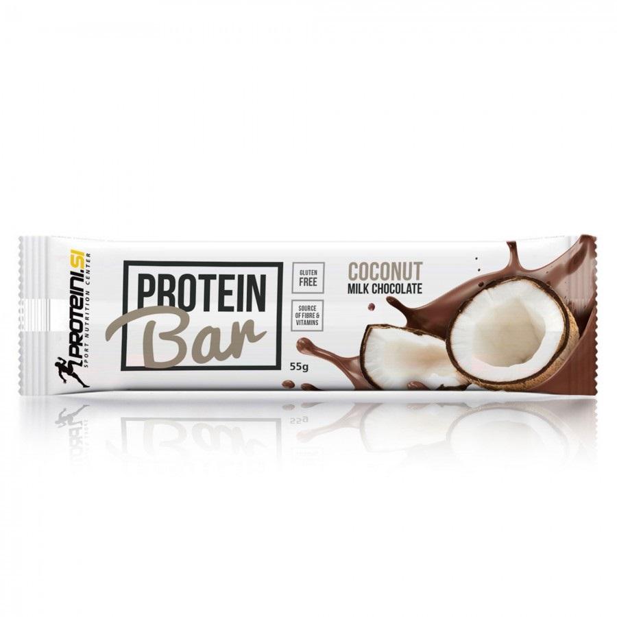 PROTEINI.SI Protein bar 55 g kokos i mlečna čokolada