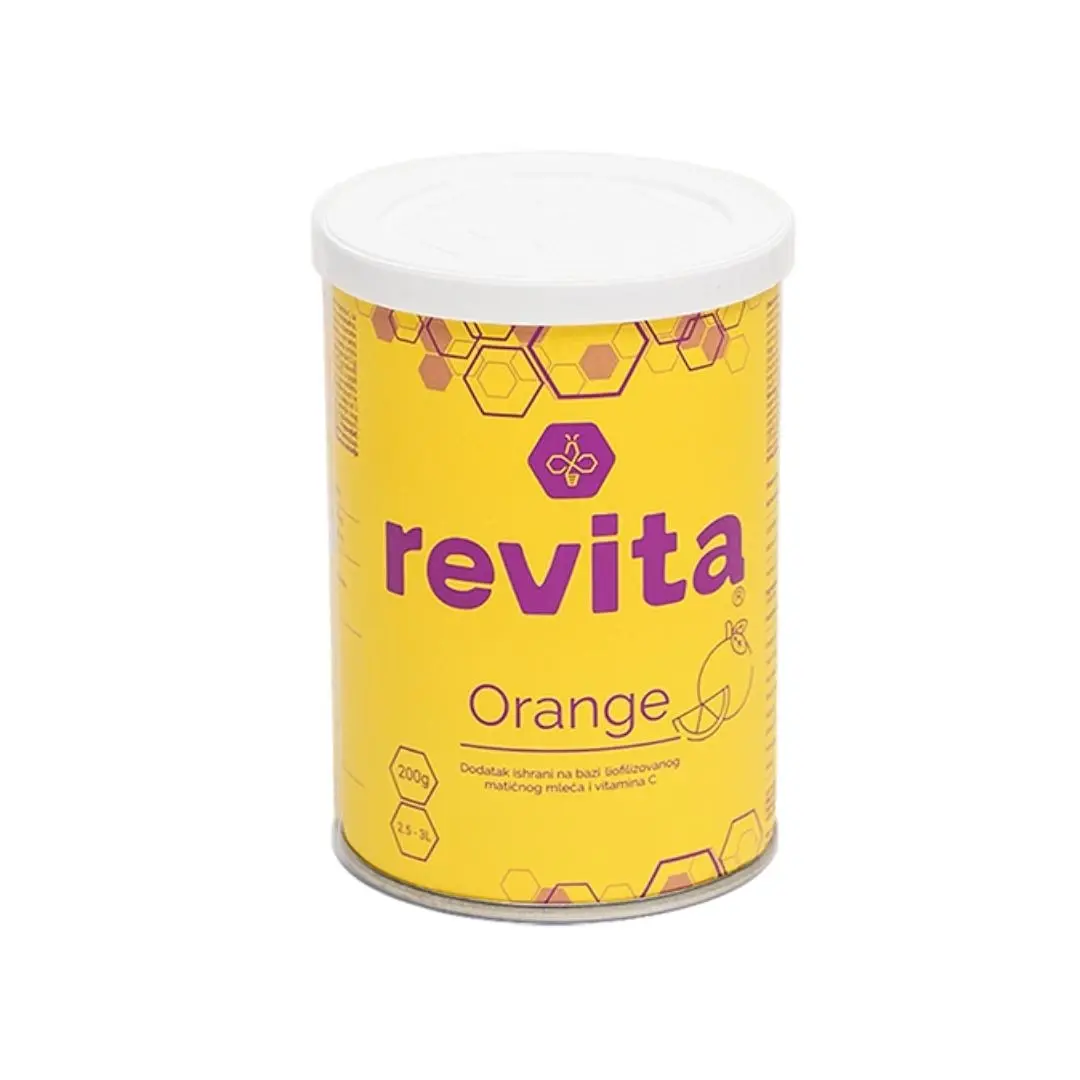 REVITA Proizvod na bazi liofilizovanog matičnog mleča sa ukusom pomorandže 200 g 108036