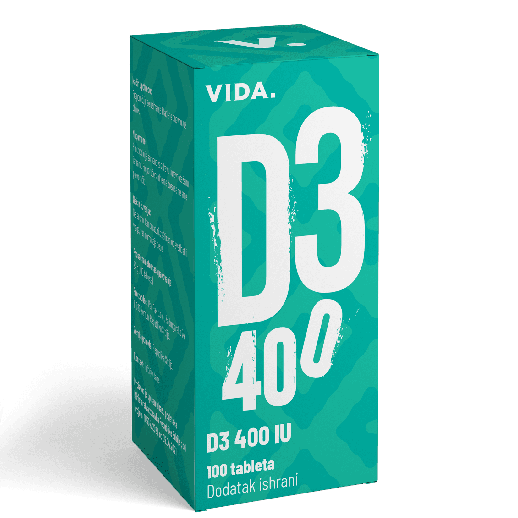 VIDA D3 400IU 100 tableta
