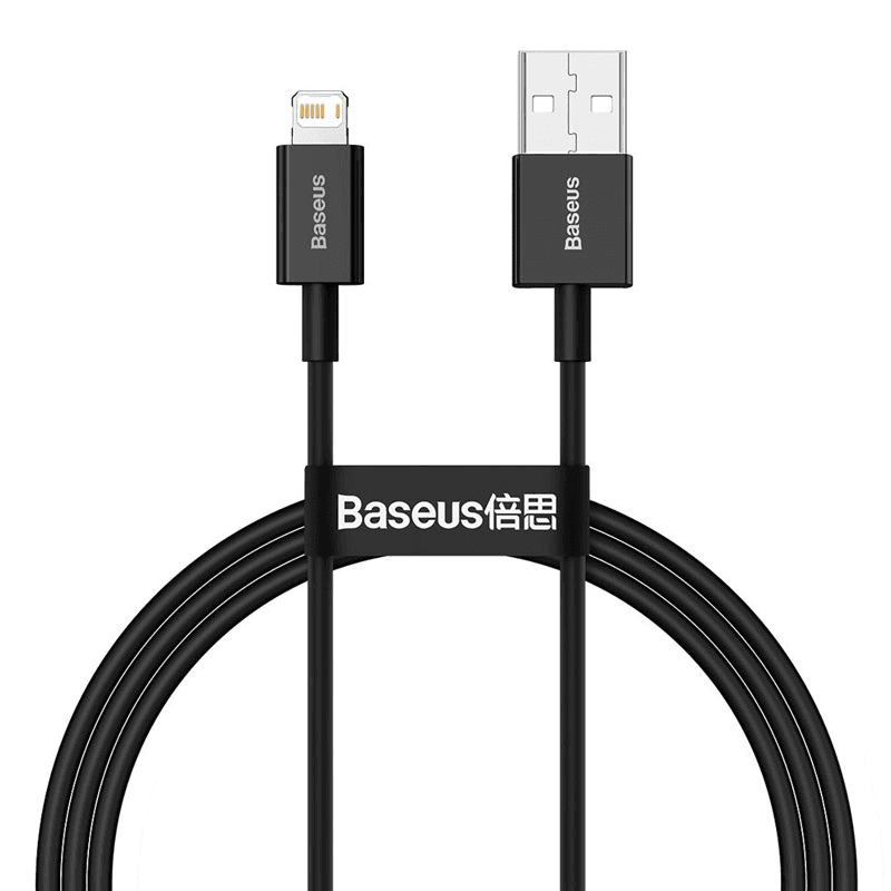 BASEUS USB kabl Superior Series Fast Charging na iPhone USB 2.4A 1m crni