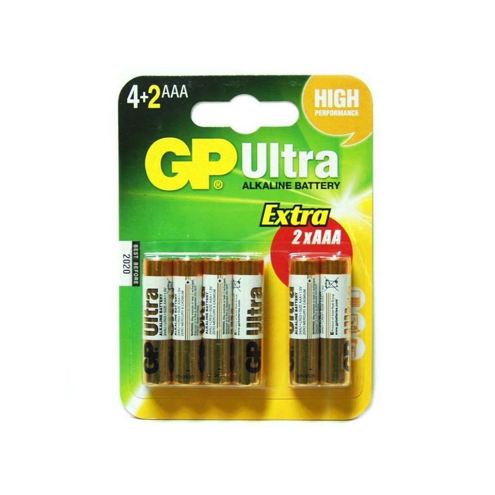 GP Baterija ultra alkalna LR03 AAA 4+2