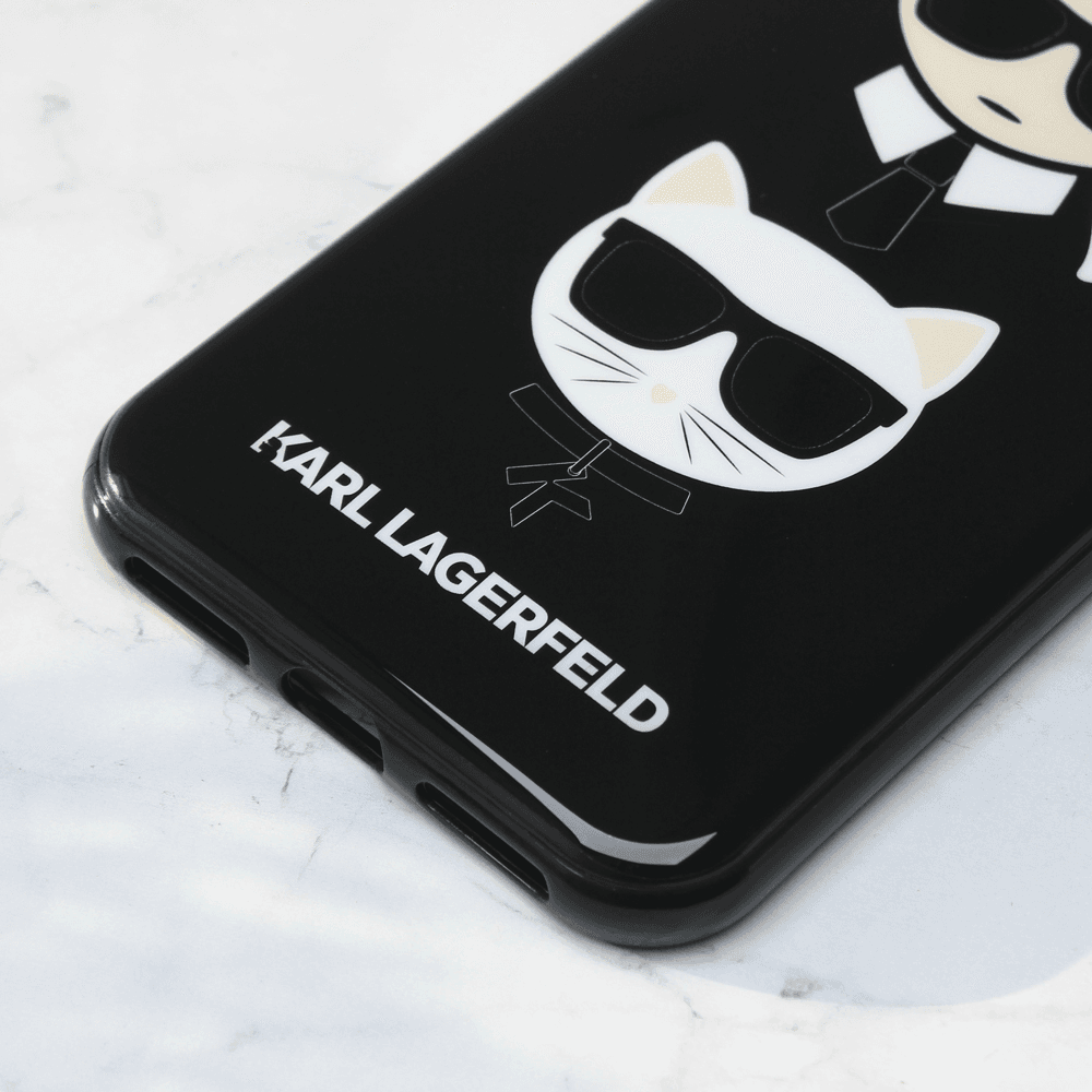 KARL LAGERFELD Maska za iPhone X/XS TPU Choupette KLHCPXTPUKICKC crna