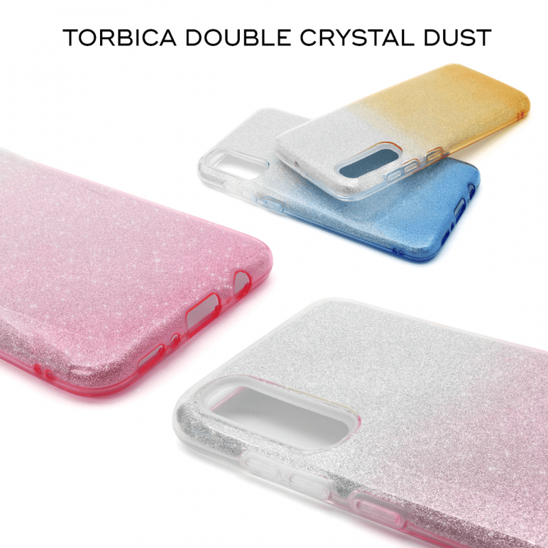 Slike Maska Double Crystal Dust za Huawei P40 Lite E plavo srebrna