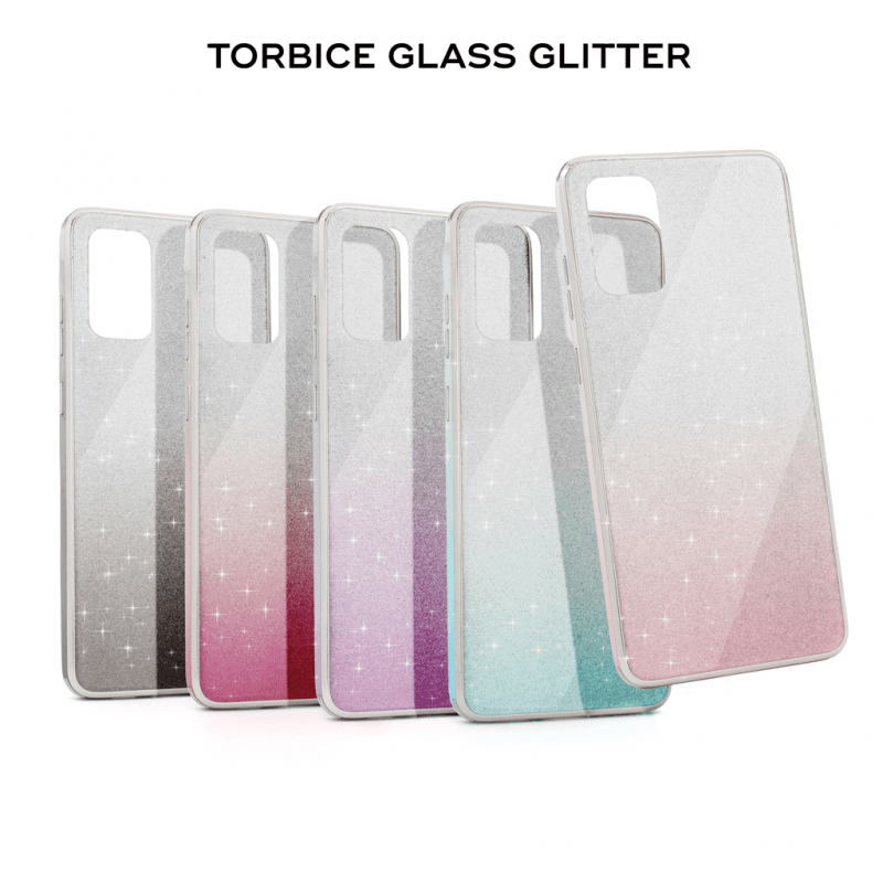 Slike Maska Glass Glitter za Samsung G985F Galaxy S20 Plus roze