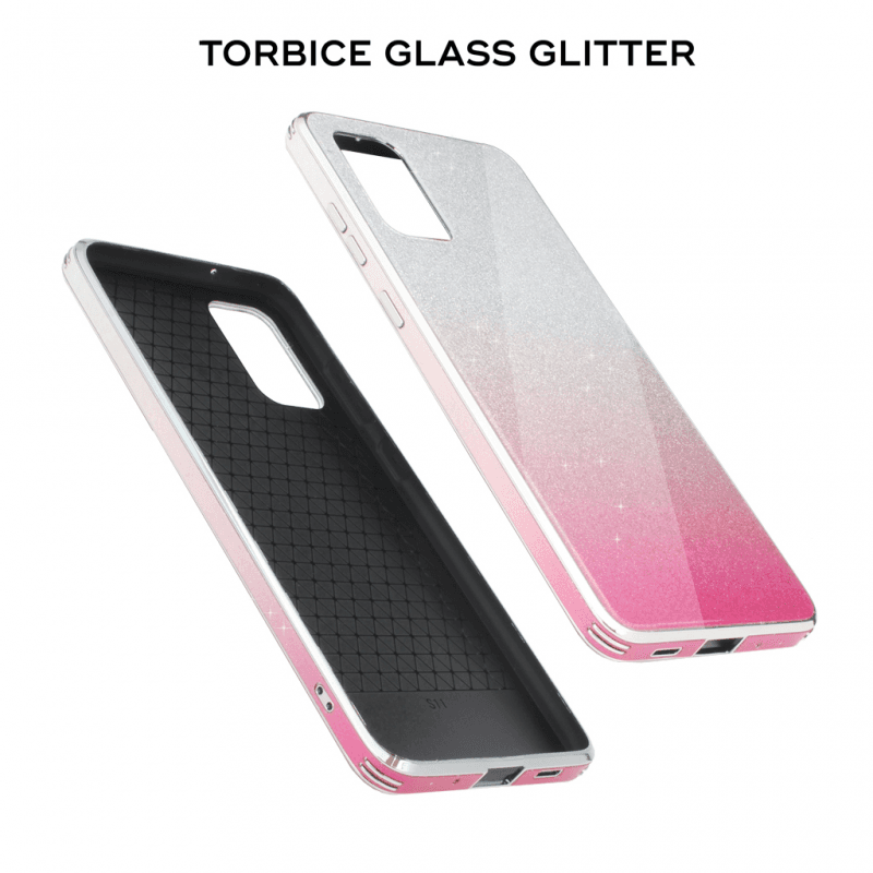Slike Maska Glass Glitter za Samsung G985F Galaxy S20 Plus roze