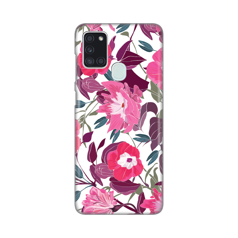 Slike Maska Silikonska Print za Samsung A217F Galaxy A21s Pink Flowers
